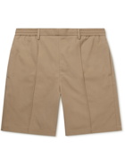 AMI PARIS - Straight-Leg Recycled Twill Bermuda Shorts - Brown