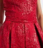 Safiyaa Asher floral jacquard midi dress