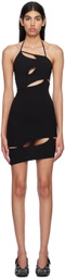 J KOO Black Cutout Midi Dress