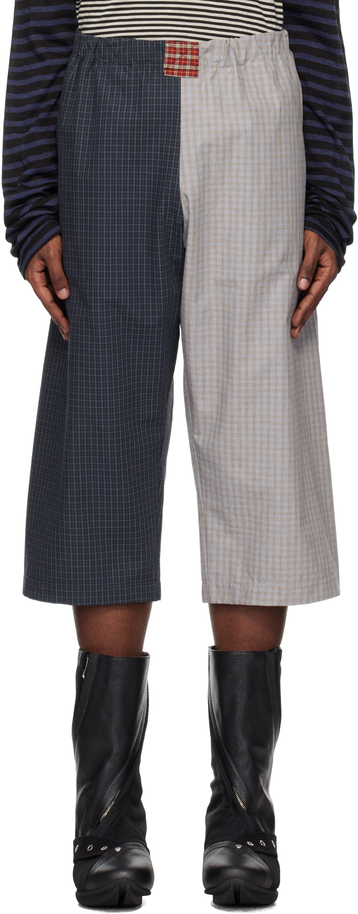SC103 SSENSE Exclusive Blue & Gray Courrier Shorts