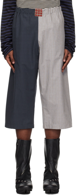 Photo: SC103 SSENSE Exclusive Blue & Gray Courrier Shorts