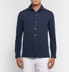 Rubinacci - Cotton-Piqué Shirt - Men - Storm blue