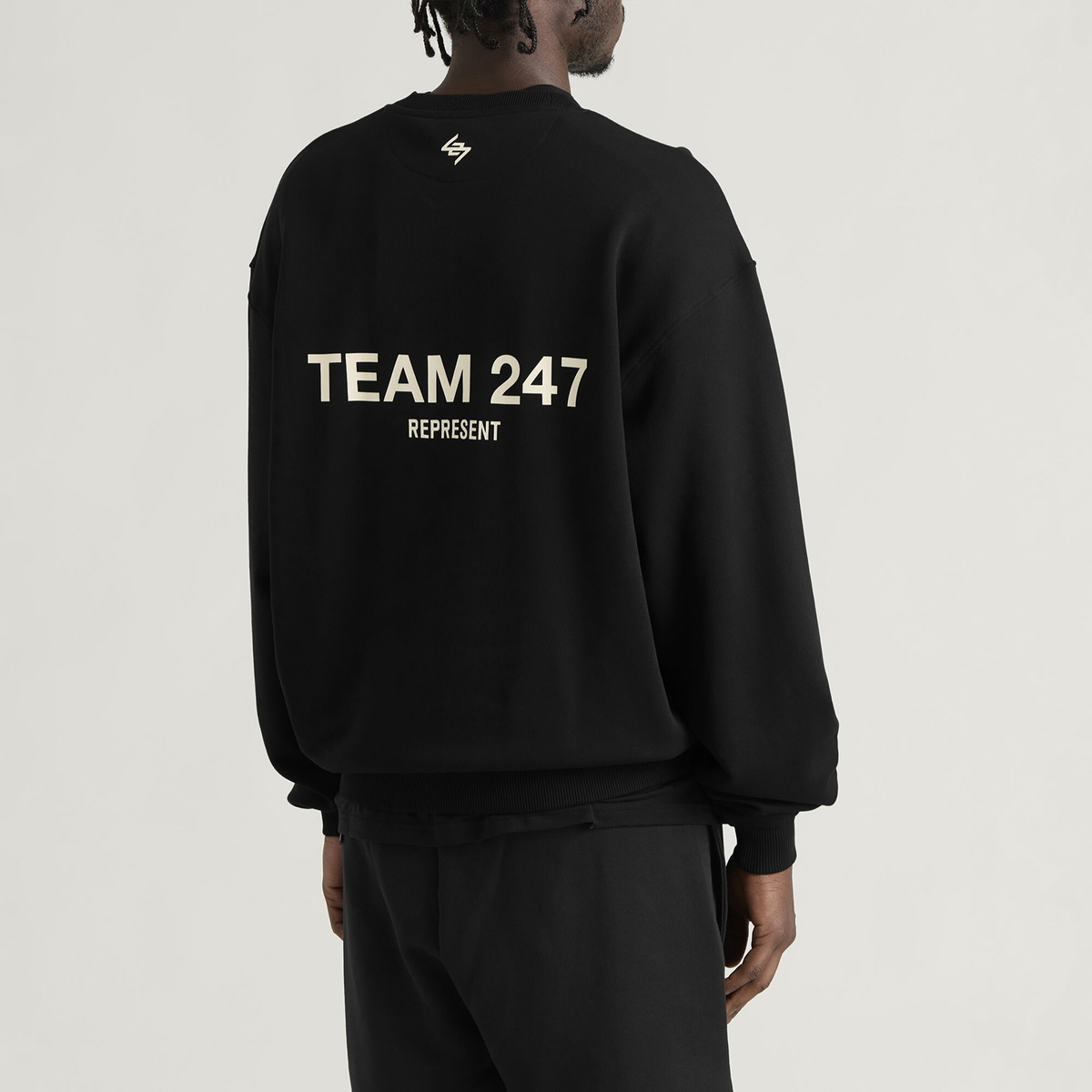 Represent 247 Men's Represent Team 247 Oversized Crew in Jet Black