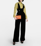 Gucci - Silk-blend velvet overalls