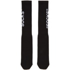 Off-White Black and White Quote Socks
