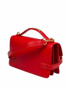 Balmain B-buzz Red Leather Handbag