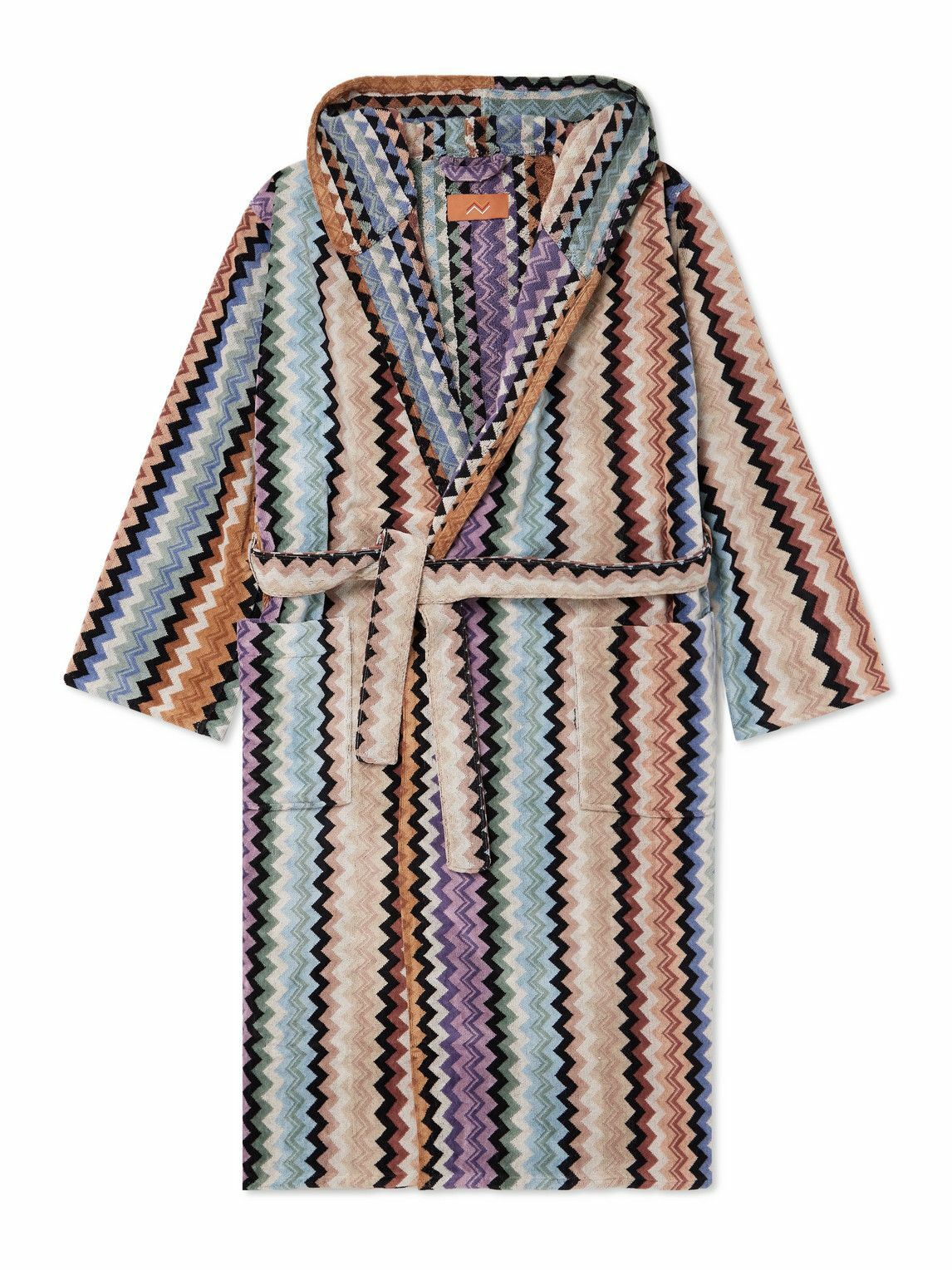 Missoni Home - Adam Striped Cotton-Terry Hooded Robe - Multi