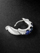 Spinelli Kilcollin - Mini Macro 18-Karat White Gold Sapphire Single Hoop Earring