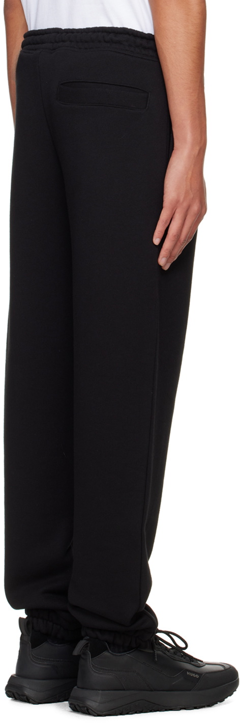 Hugo Black Logo-Bonded Sweatpants