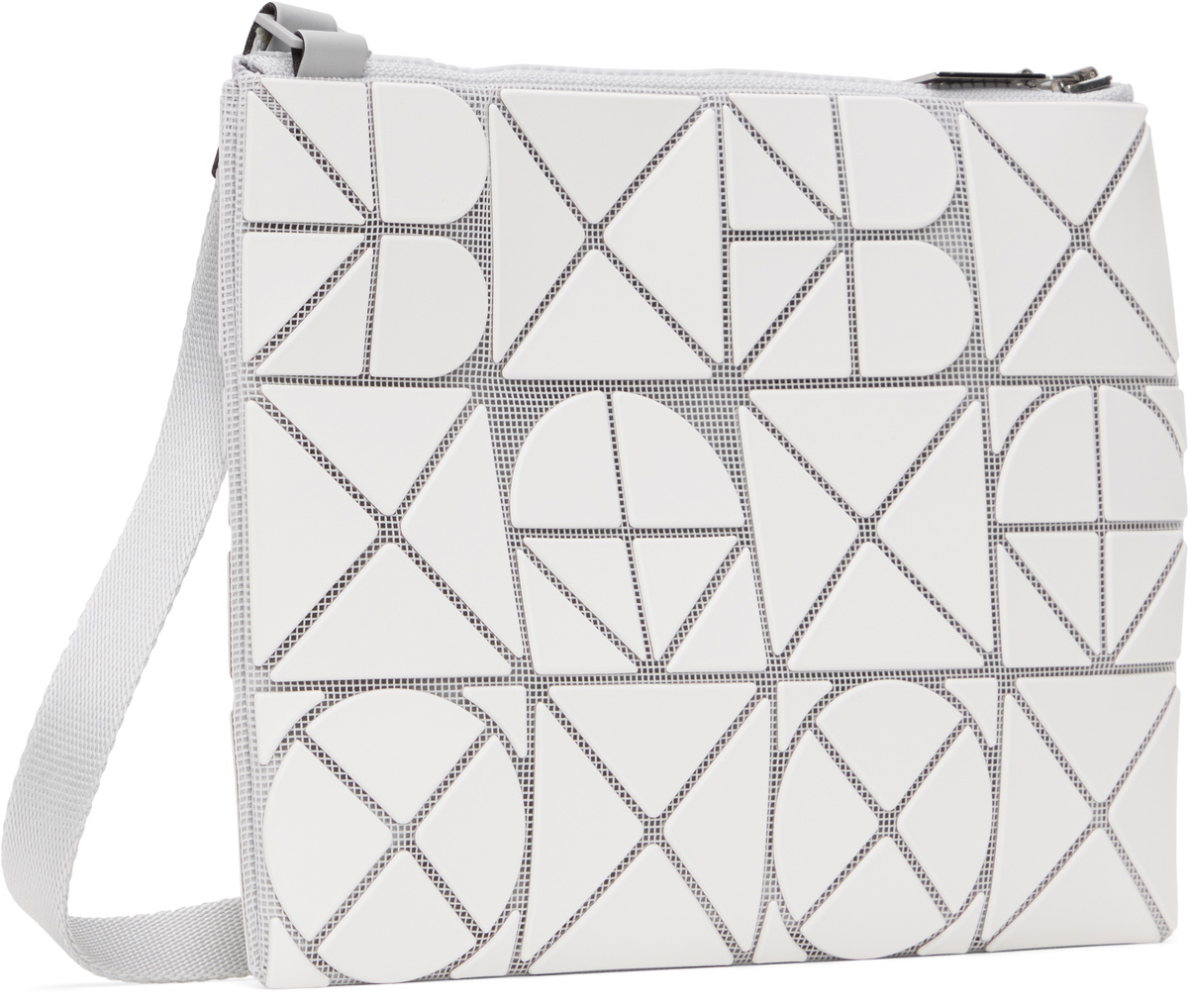 BAO BAO ISSEY MIYAKE White Font Crossbody Bag