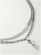 Alexander McQueen - Skull Silver-Tone and Faux Pearl Chain Necklace