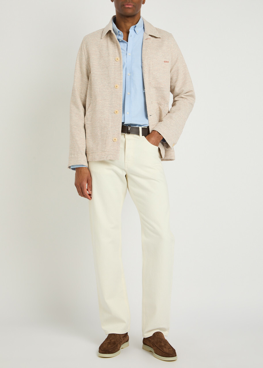 PS Paul Smith Woven Cotton-blend Overshirt Ecru