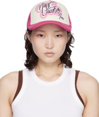 Marc Jacobs SSENSE Exclusive White & Pink 'The Miami' City Trucker Cap