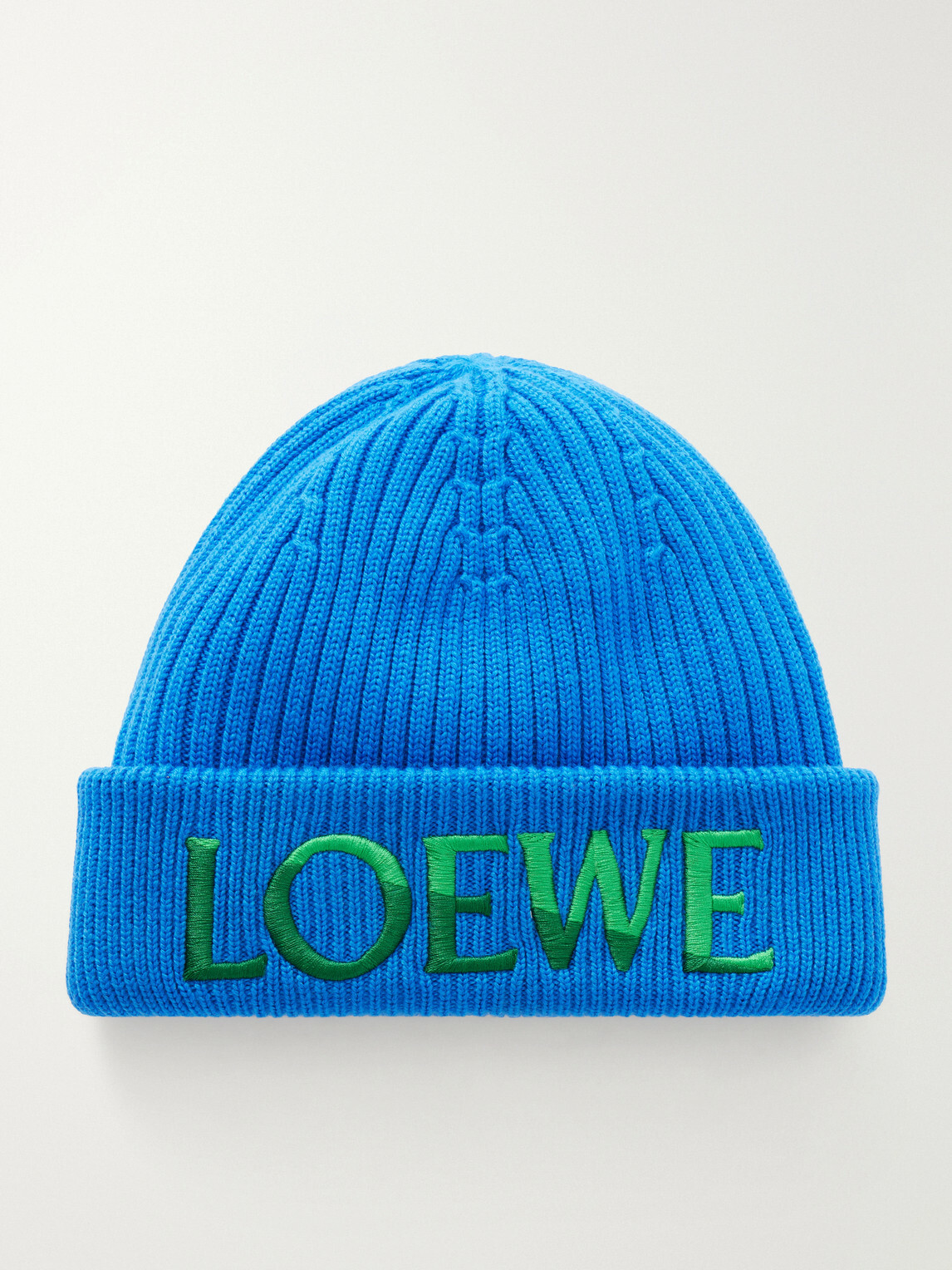 LOEWE - Logo-Embroidered Wool Beanie