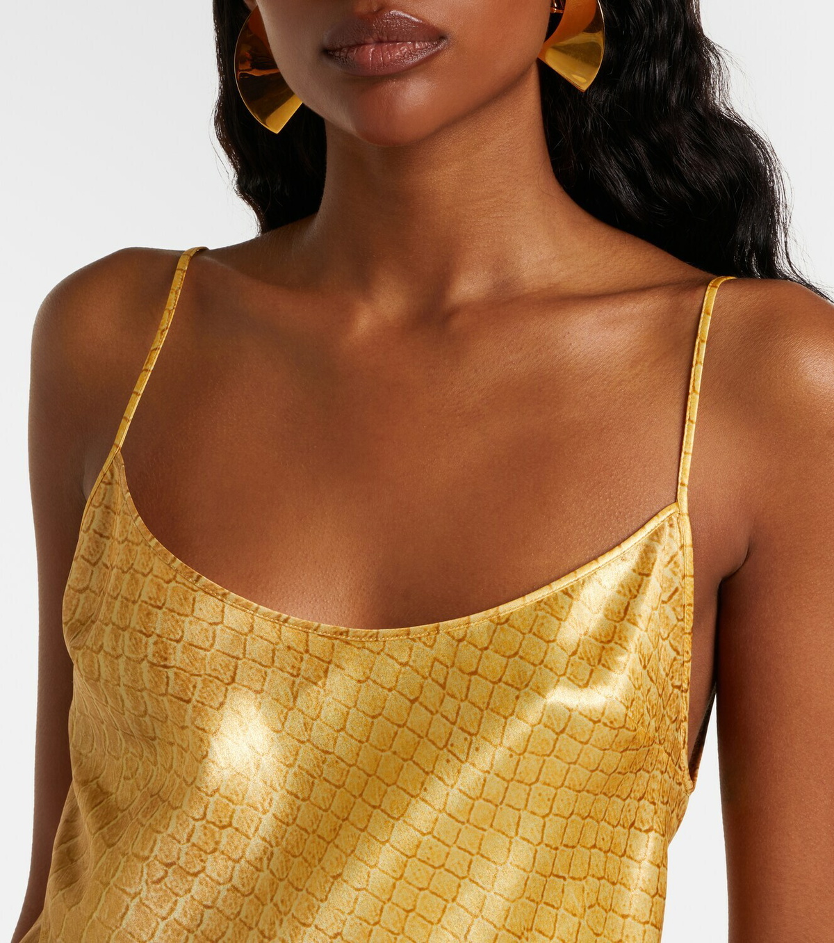 Roberto Cavalli Snake-print silk gown