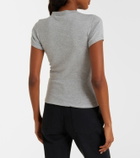 Saint Laurent Cassandre ribbed-knit cotton T-shirt