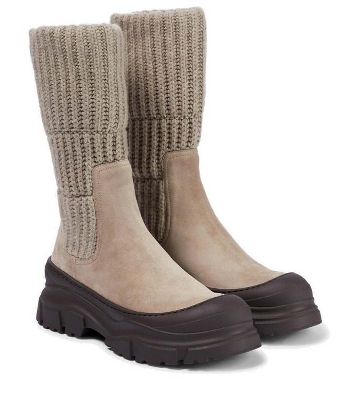 Photo: Brunello Cucinelli Suede Chelsea boots