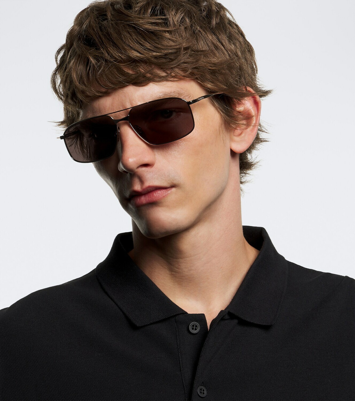 Balenciaga Logo navigator sunglasses