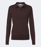 The Row Pauli wool and silk polo sweater