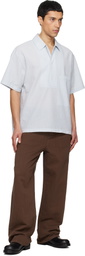 LE17SEPTEMBRE Blue Pullover Seersucker Shirt