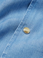 Frescobol Carioca - Franca Camp-Collar Denim Shirt - Blue