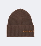 Ruslan Baginskiy Logo ribbed-knit cashmere beanie