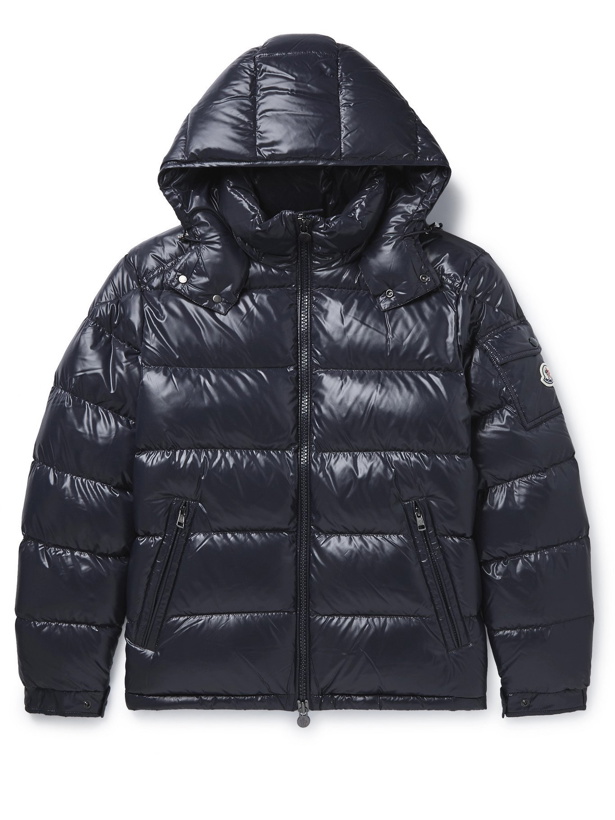 Photo: MONCLER - Maya Quilted Shell Down Hooded Jacket - Blue - 3