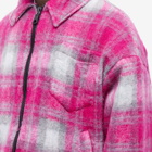 Cole Buxton Men's Flannel Overshirt in Pink