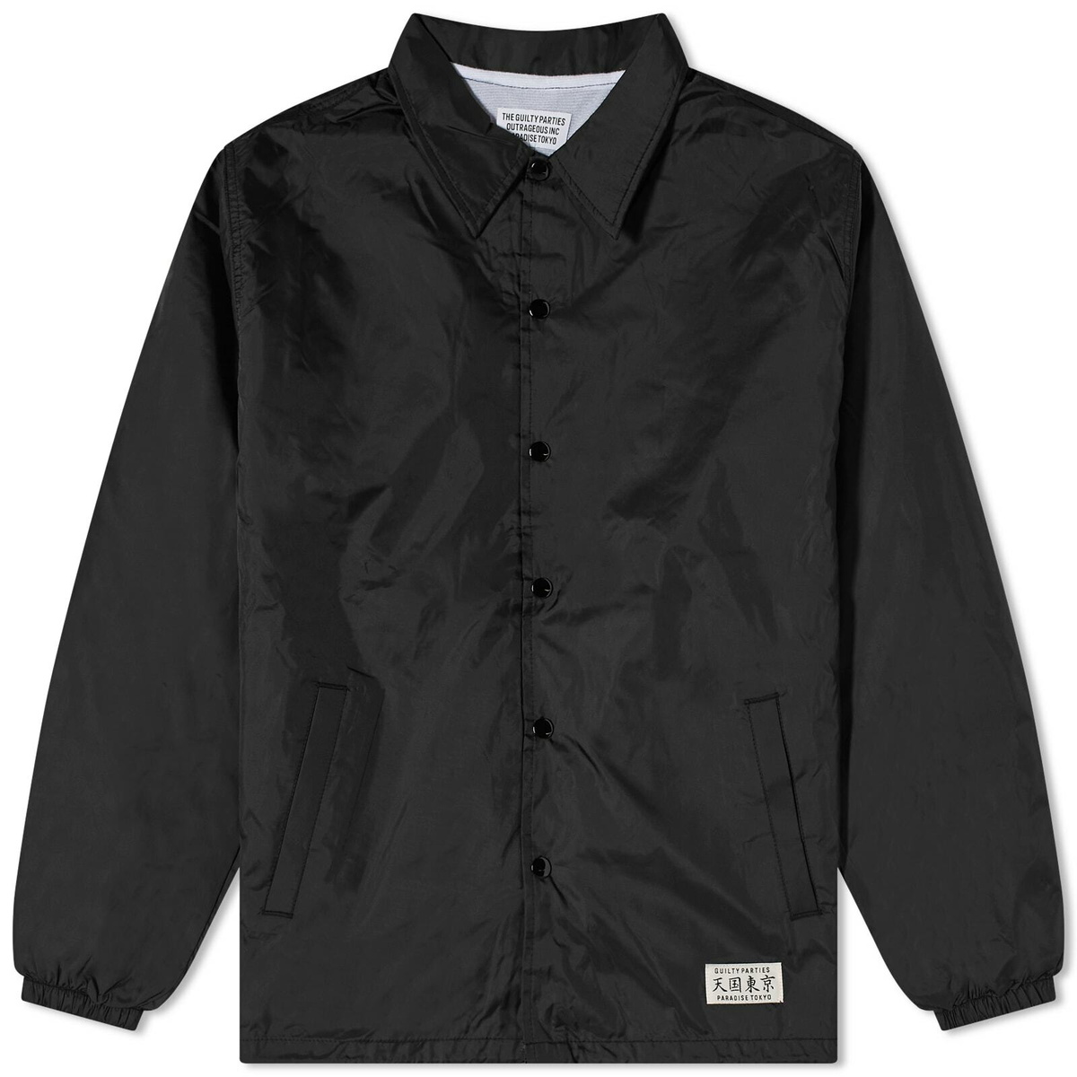 Photo: Wacko Maria Men's Gothic Logo Coach Jacket in Black