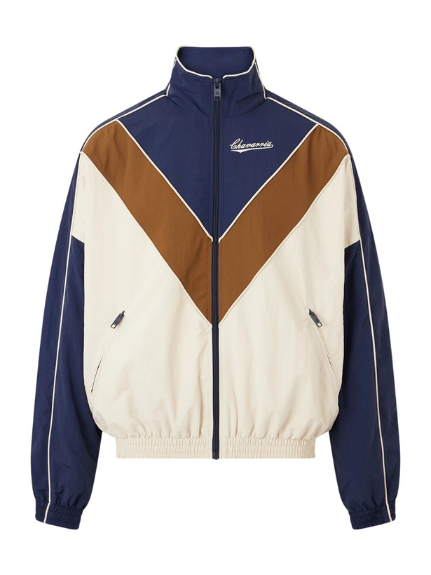 Photo: Willy Chavarria - Bad Body Cotton-Jersey Track Jacket - Blue