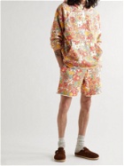 Camp High - Floral-Print Cotton-Jersey Shorts - Orange