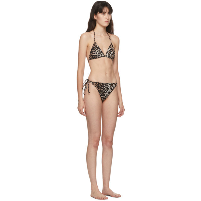 アウターその他 Ganni Animalier bikini bottom Brown GANNI Beige Leopard Print Bikini GANNI