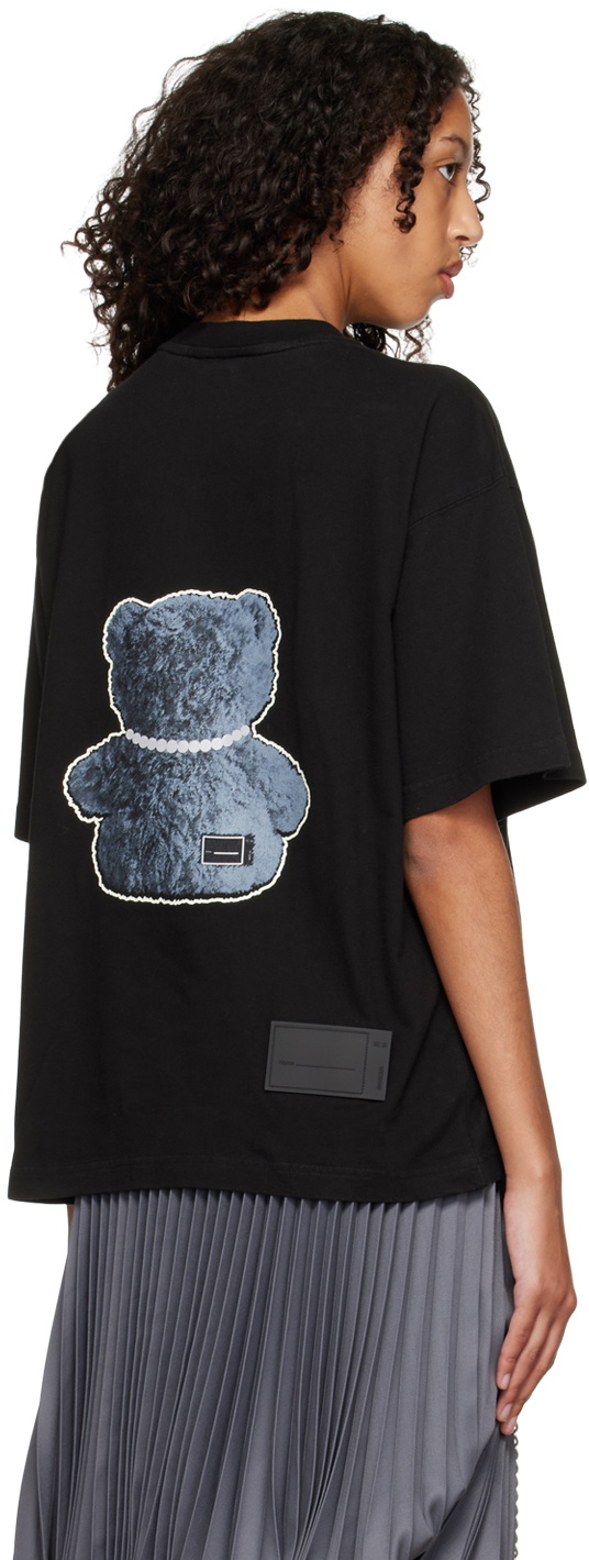 We11done Black Pearl Necklace Teddy T-Shirt