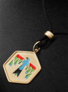 Jacquie Aiche - Thunderbird Gold, Enamel and Cord Pendant Necklace