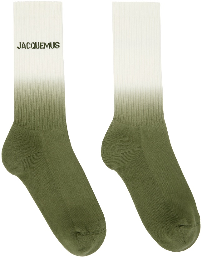 Photo: Jacquemus Off-White & Green Le Chouchou 'Les chaussettes Moisson' Socks