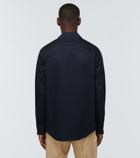 Moncler - Logo zip-up cotton shirt