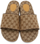 Gucci Beige GG Sideline Sandals