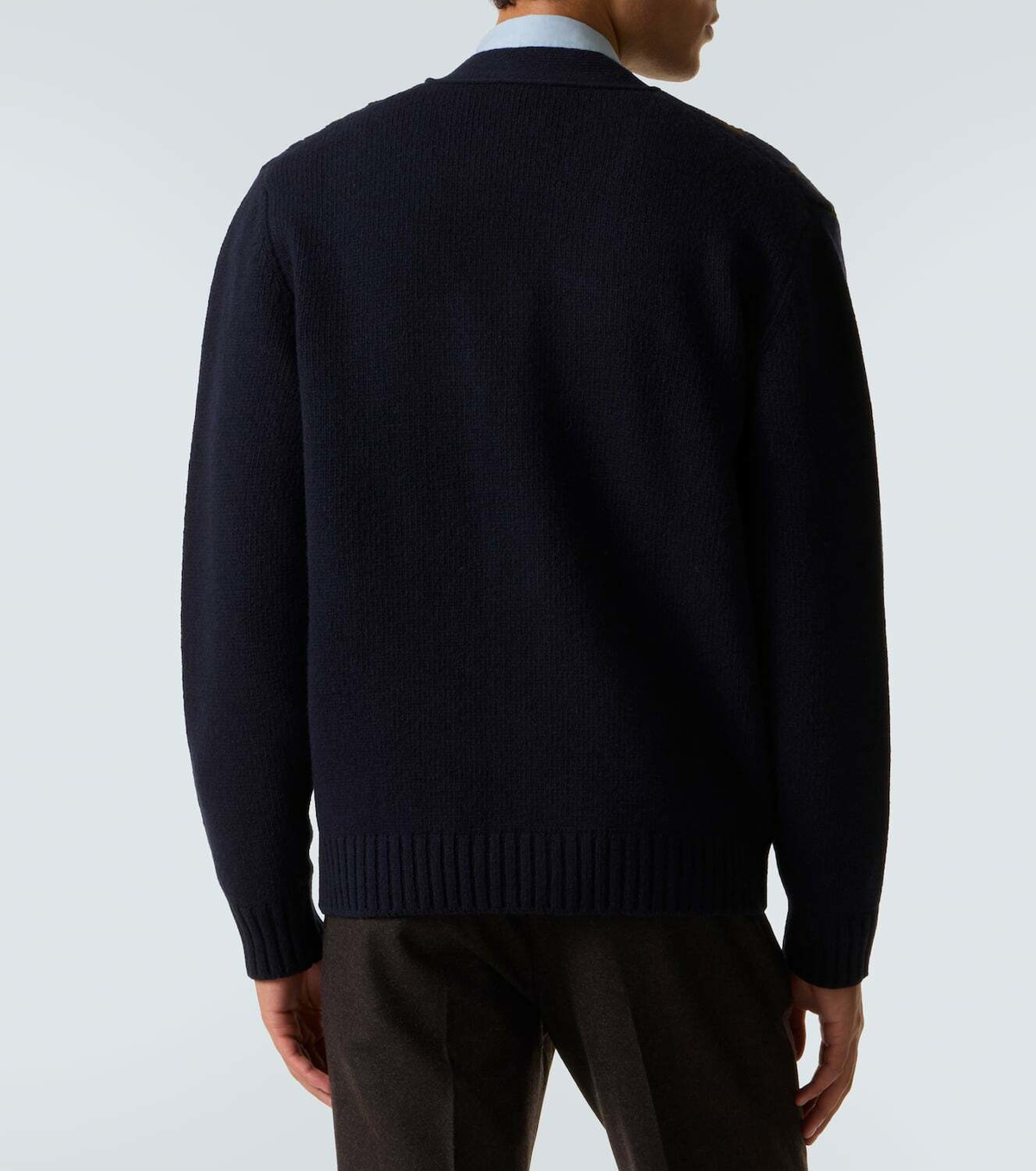 Rubinacci Argyle wool cardigan