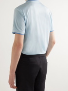 Bogner - Cody Logo-Embroidered Stretch-Jersey Half-Zip Golf Polo Shirt - Blue