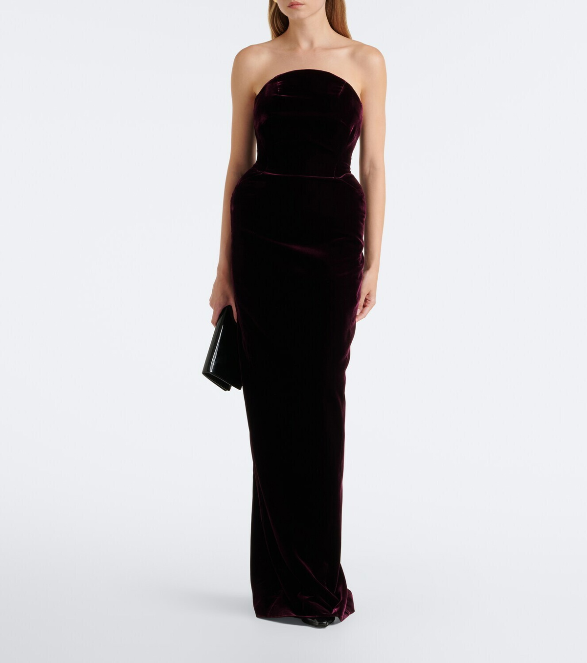 Mugler Velvet bustier gown