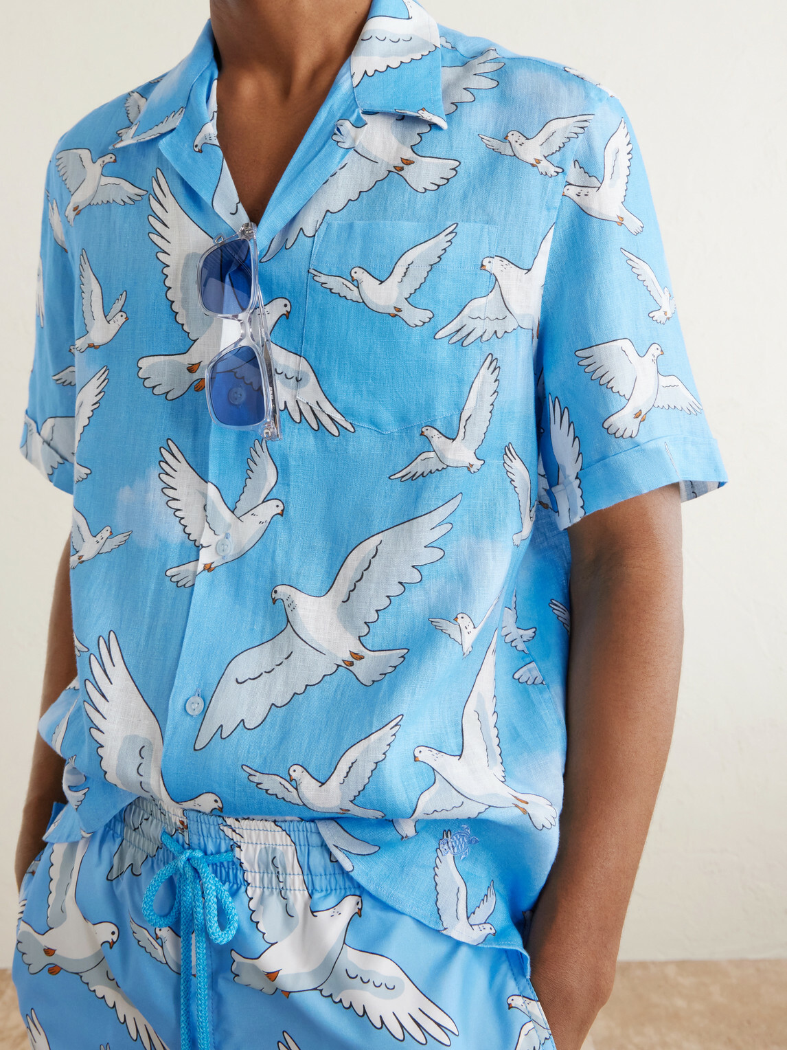 Vilebrequin - 3.Paradis Chelly Printed Camp-Collar Linen Shirt - Blue