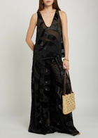 Delos Cybelle Devoré Georgette Trousers Black