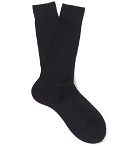 Berluti - Ribbed Cotton Socks - Men - Navy