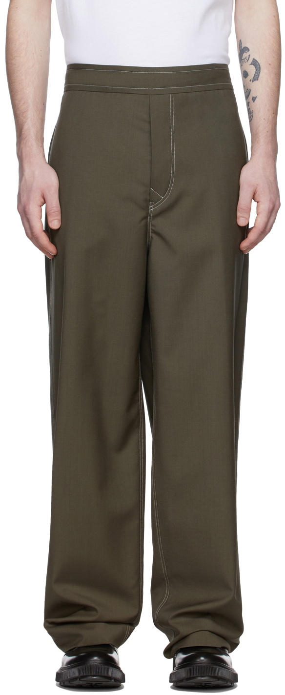 UNIFORME Khaki Virgin Wool Trousers