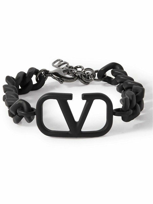 Photo: Valentino - Valentino Garavani Rubber Silver-Tone Bracelet