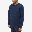 A.P.C. Men's Chandler Donegal Crew Knit in Dark Navy