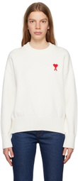 AMI Paris Off-White Ami de Cœur Sweater