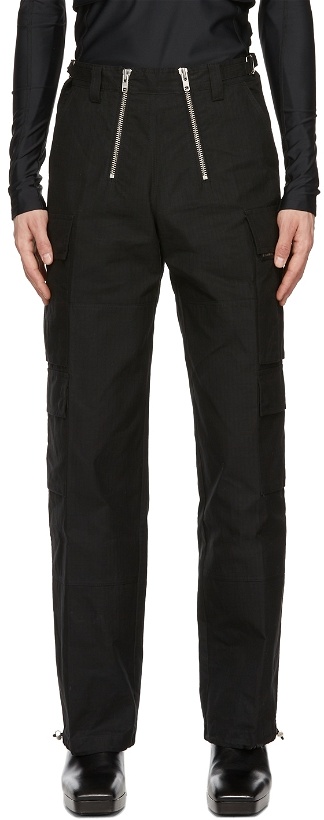 Photo: GmbH Black Ripstop Double Zip Cargo Pants