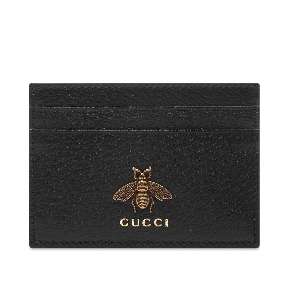 Gucci Bee Motif Money Clip Wallet in Black for Men
