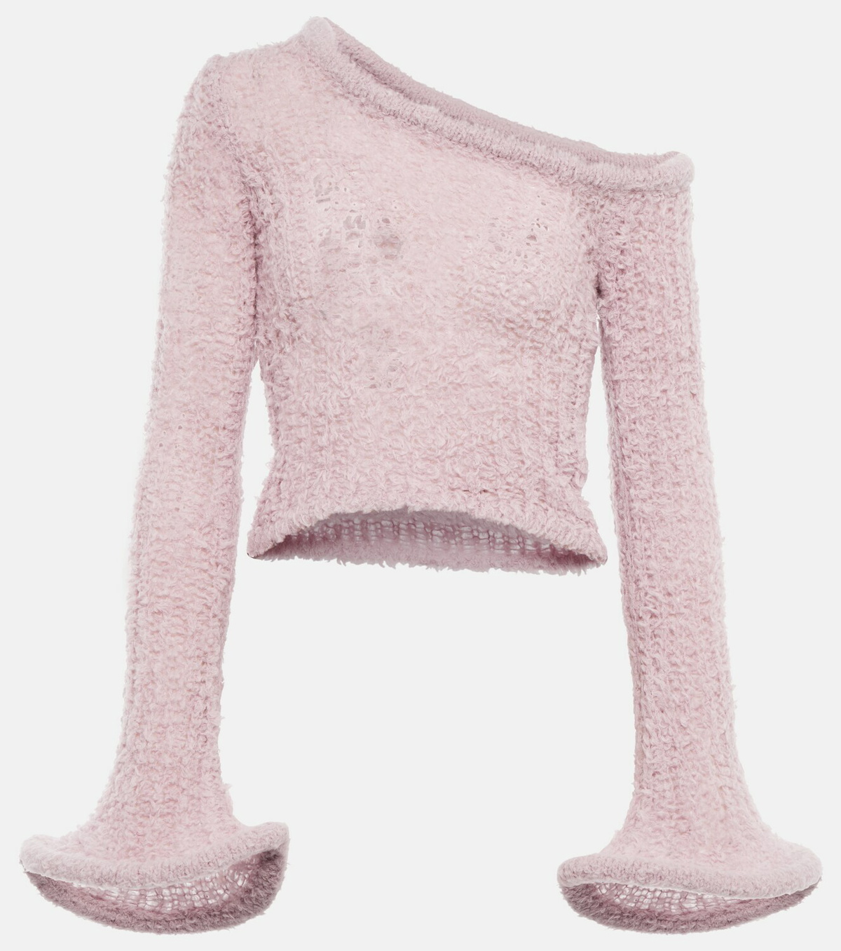 Asymmetric wool-blend sweater in brown - Acne Studios